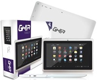 TABLET GHIA ANY 7" 27154B/5PTOS/SINGLE 1GHZ/512MB/4GB/CAM/WIFI/ANDROID4.X/BLANCA